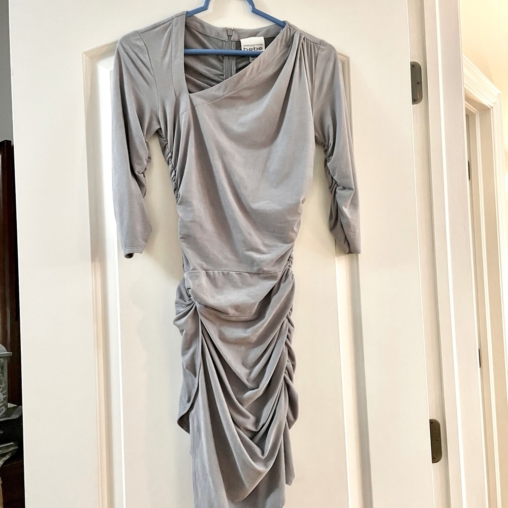 Kardashians Bebe suede dress